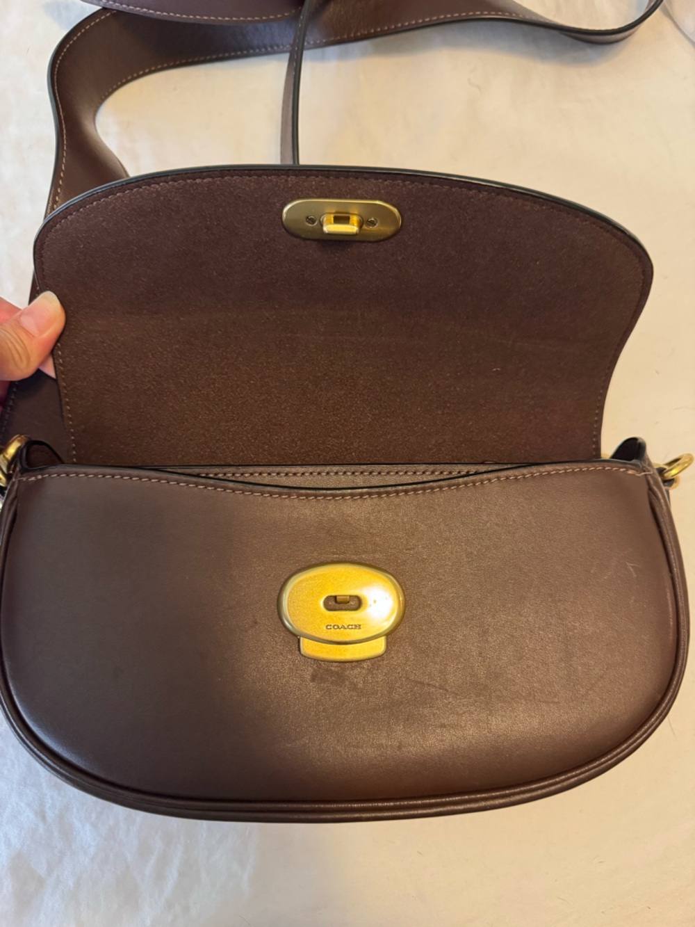 Coach Emmy 23 Saddle Bag in Maple - Picture 6 of 14